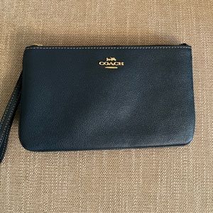 Navy Coach wristlet